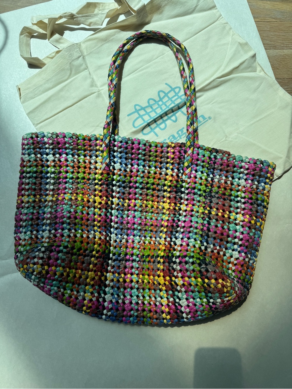 Dragon Diffusion colorful top handle shoulder bag - Picture 2 of 7